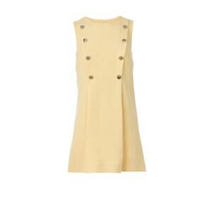 Claudie Pierlot Paris Roro Sleeveless Mini Dress Butter Yellow Size 10 MSRP $395